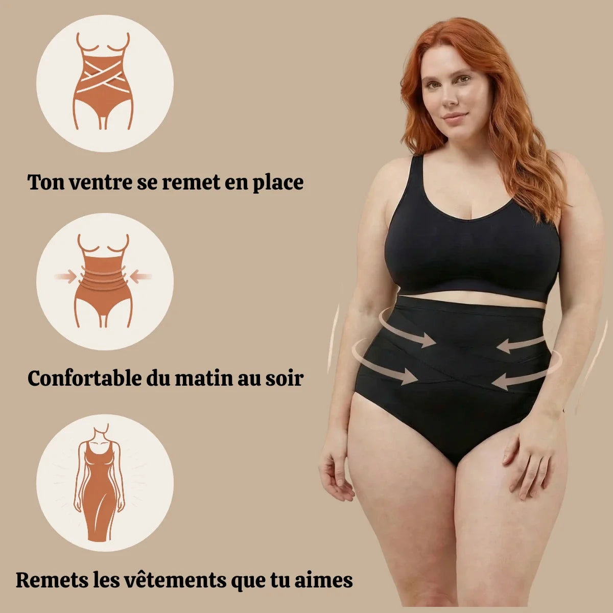 Culotte haute gainante taille haute